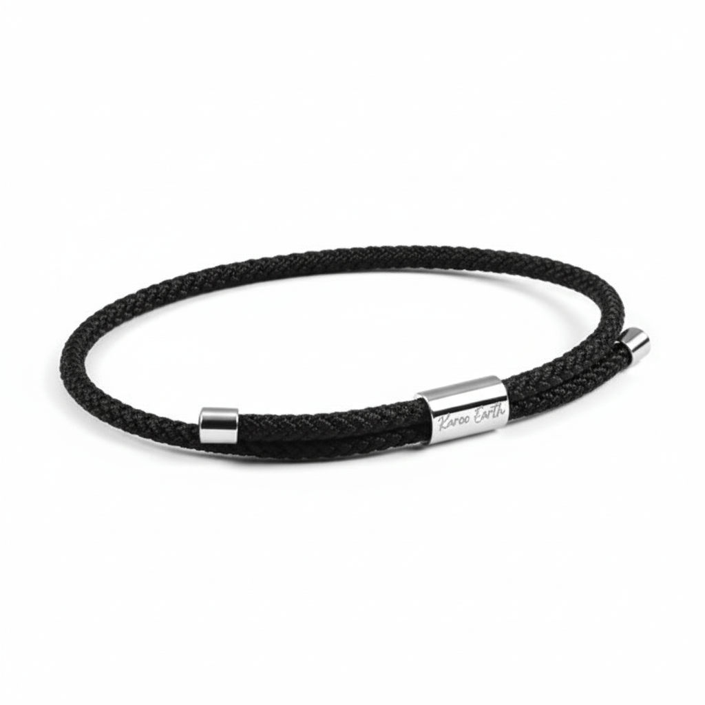 The Mariner Black Rope Bracelet - Karoo Earth