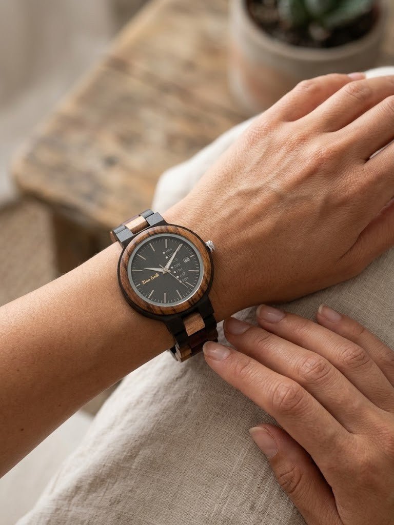 The Multi-wood Karoo Earth Chronograph Ladies Wooden Watch - Karoo Earth