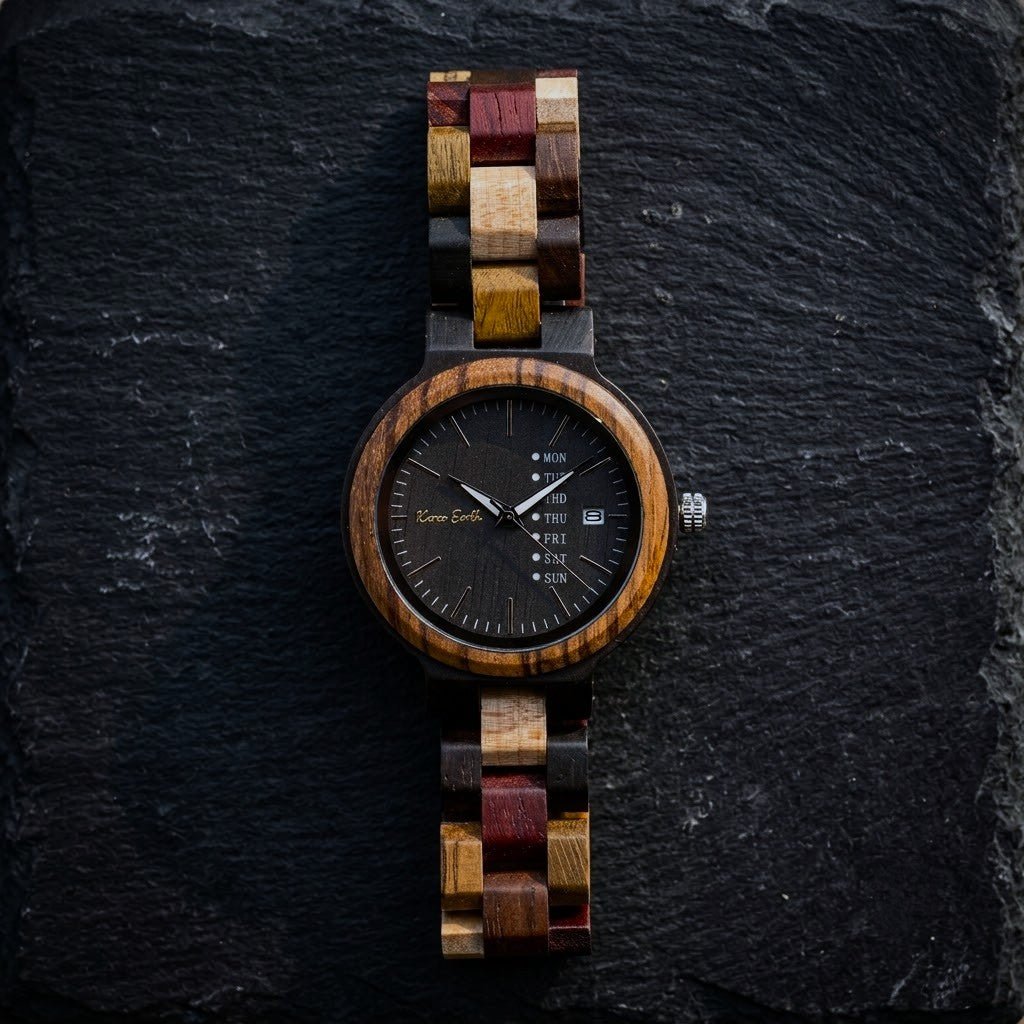 The Multi-wood Karoo Earth Chronograph Ladies Wooden Watch - Karoo Earth