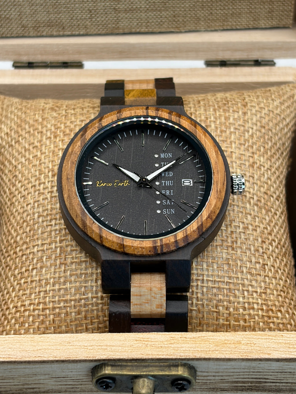 The Multi-wood Karoo Earth Chronograph Ladies Wooden Watch - Karoo Earth