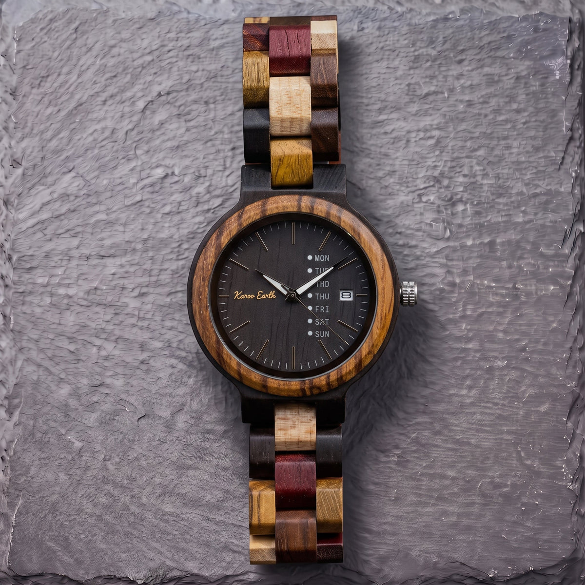 The Multi-wood Karoo Earth Chronograph Ladies Wooden Watch - Karoo Earth