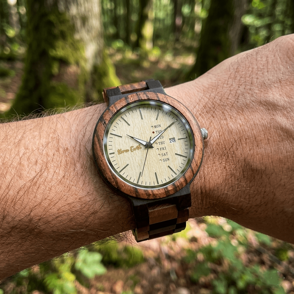 The Multi - wood, Maple face Karoo Earth Chronograph Wooden Watch - Karoo Earth