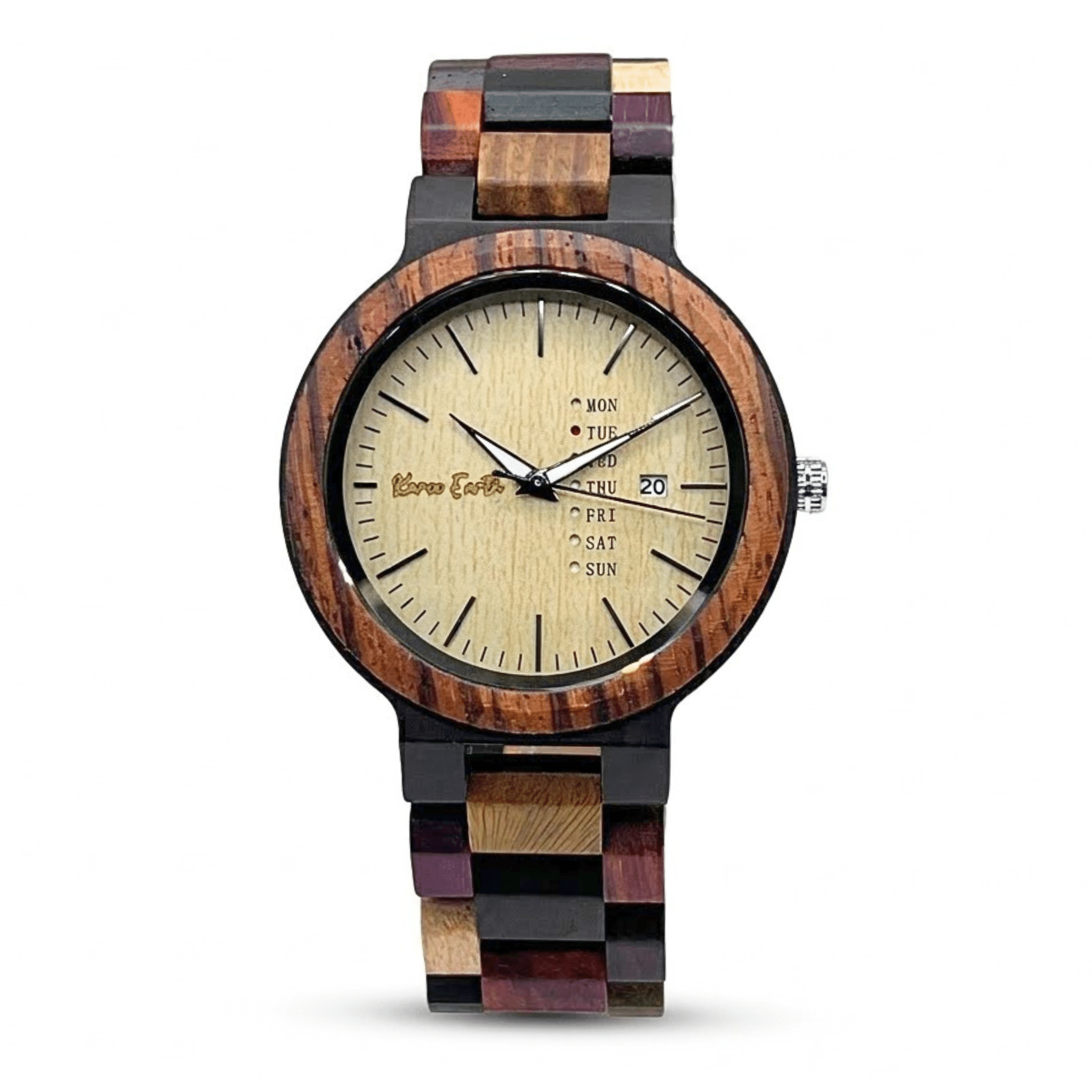 The Multi - wood, Maple face Karoo Earth Chronograph Wooden Watch - Karoo Earth