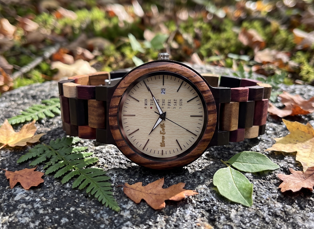 The Multi - wood, Maple face Karoo Earth Chronograph Wooden Watch - Karoo Earth