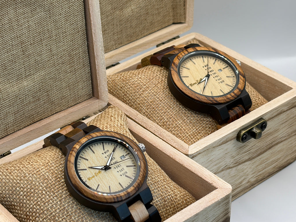 The Multi-wood Maple face Karoo Earth Ladies Chronograph Wooden Watch - Karoo Earth