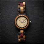 The Multi-wood Maple face Karoo Earth Ladies Chronograph Wooden Watch - Karoo Earth