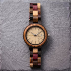 The Multi-wood Maple face Karoo Earth Ladies Chronograph Wooden Watch - Karoo Earth