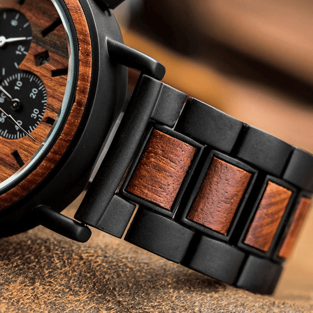 The Red Sandalwood Karoo Earth Chronograph Wooden Watch - Karoo Earth