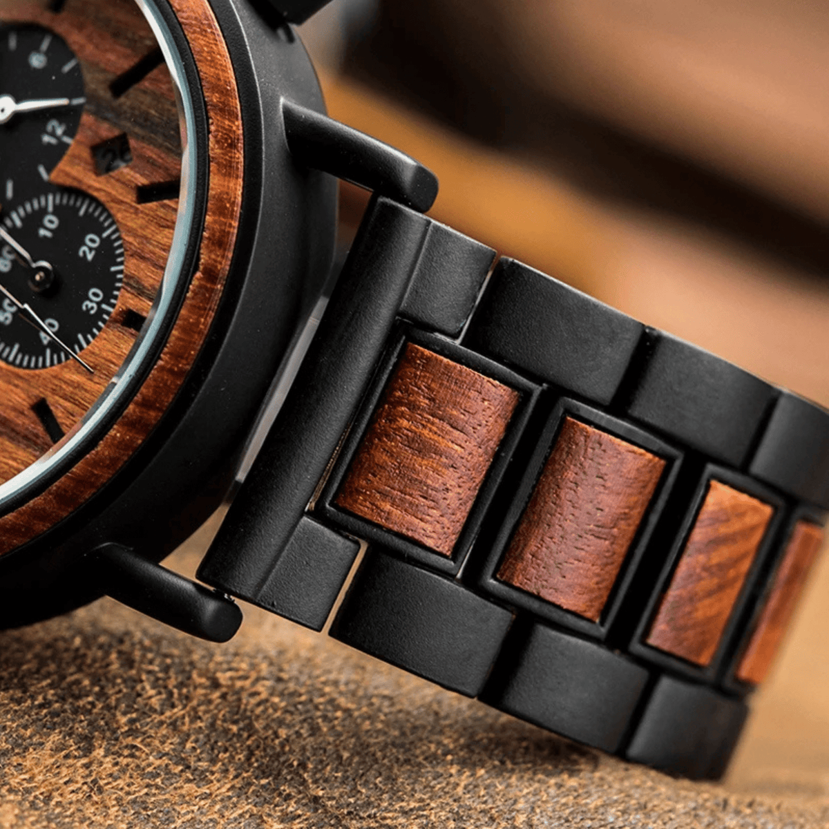 The Red Sandalwood Karoo Earth Chronograph Wooden Watch - Karoo Earth