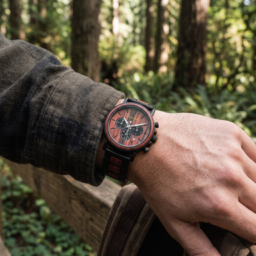 The Red Sandalwood Karoo Earth Chronograph Wooden Watch - Karoo Earth
