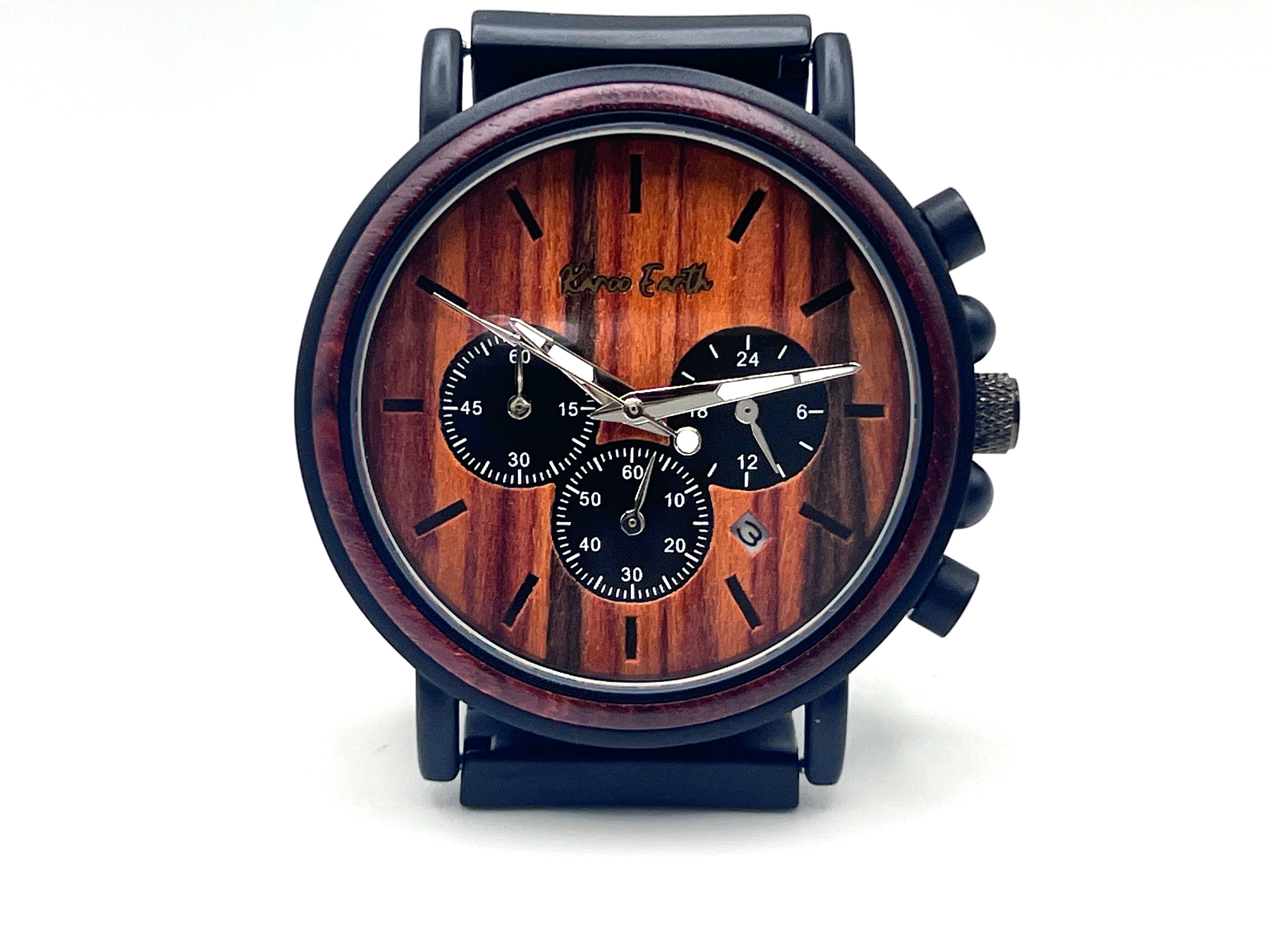 The Rosewood Karoo Earth Chronograph Wooden Watch - Karoo Earth