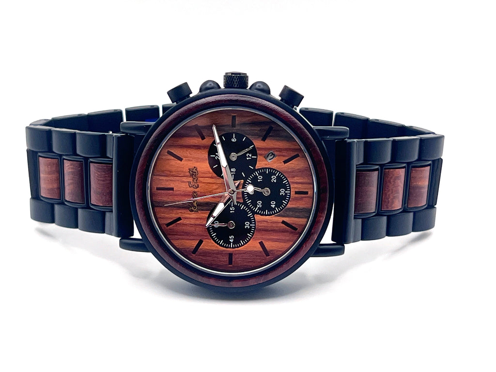The Rosewood Karoo Earth Chronograph Wooden Watch - Karoo Earth