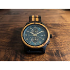 The Sapphire Zebra wood Karoo Earth Chronograph Wooden Watch - Karoo Earth