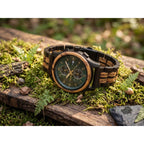The Sapphire Zebra wood Karoo Earth Chronograph Wooden Watch - Karoo Earth