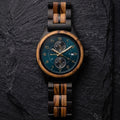 The Sapphire Zebra wood Karoo Earth Chronograph Wooden Watch - Karoo Earth