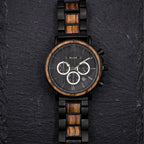 The Slate and Tigerwood Karoo Earth Chronograph Wooden Watch - Karoo Earth
