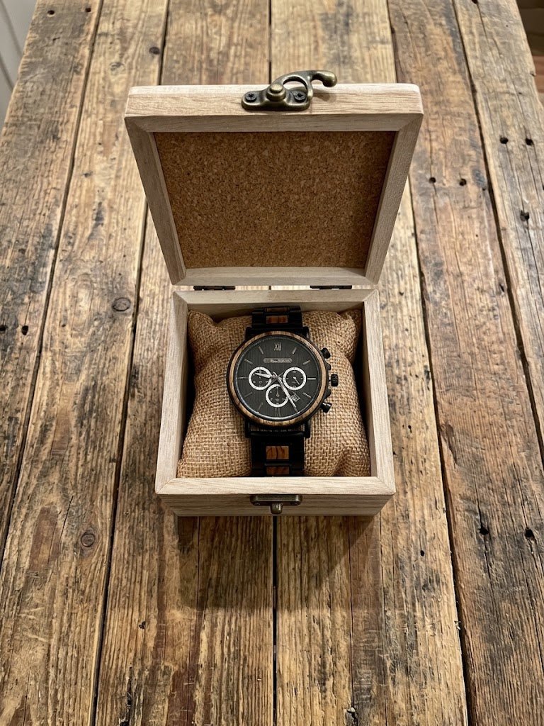 The Slate and Tigerwood Karoo Earth Chronograph Wooden Watch - Karoo Earth