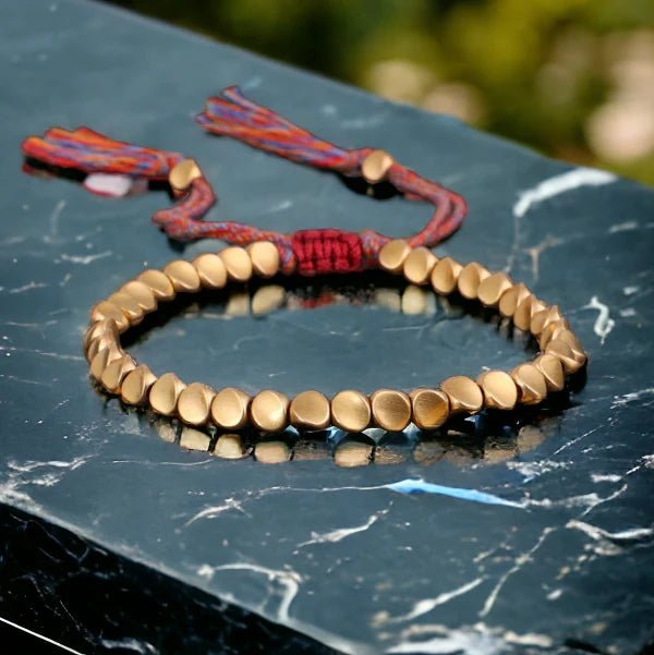 Tibetan Buddhist Copper Beads Bracelet - Karoo Earth