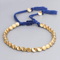 Tibetan Buddhist Copper Beads Bracelet (Blue) - Karoo Earth