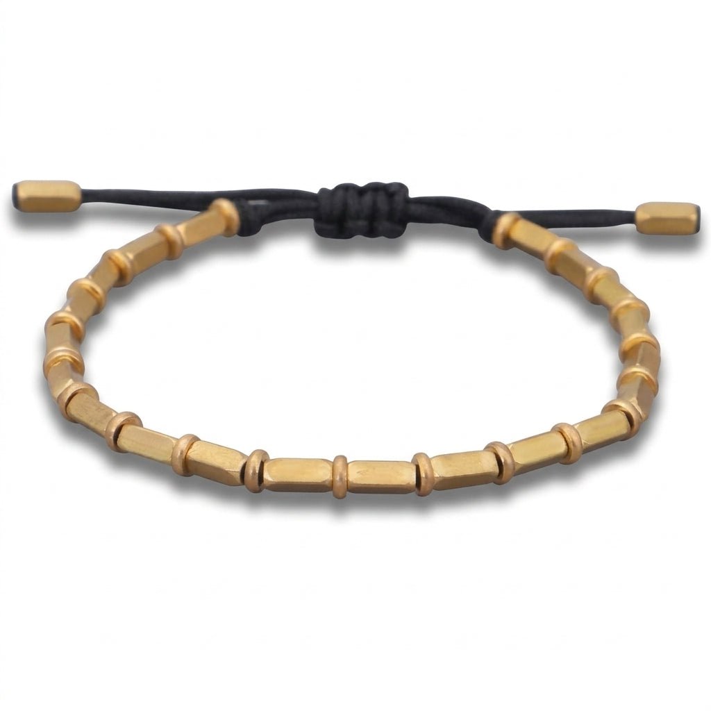 Tibetan Buddhist Long Copper Beads Bracelet (Black) - Karoo Earth