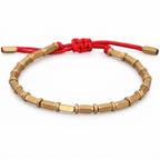 Tibetan Buddhist Long Copper Beads Bracelet (Red) - Karoo Earth