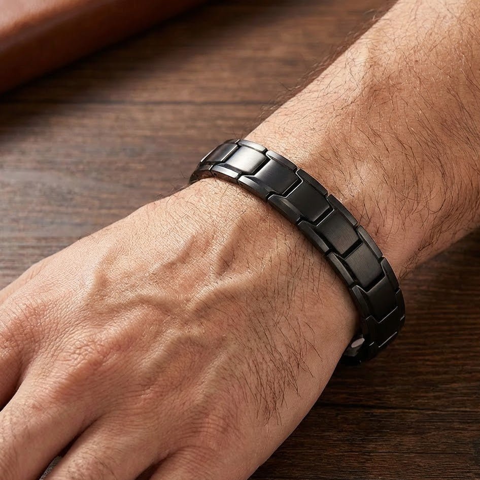 Titanium Steel Link Magnetic Bracelet - Karoo Earth