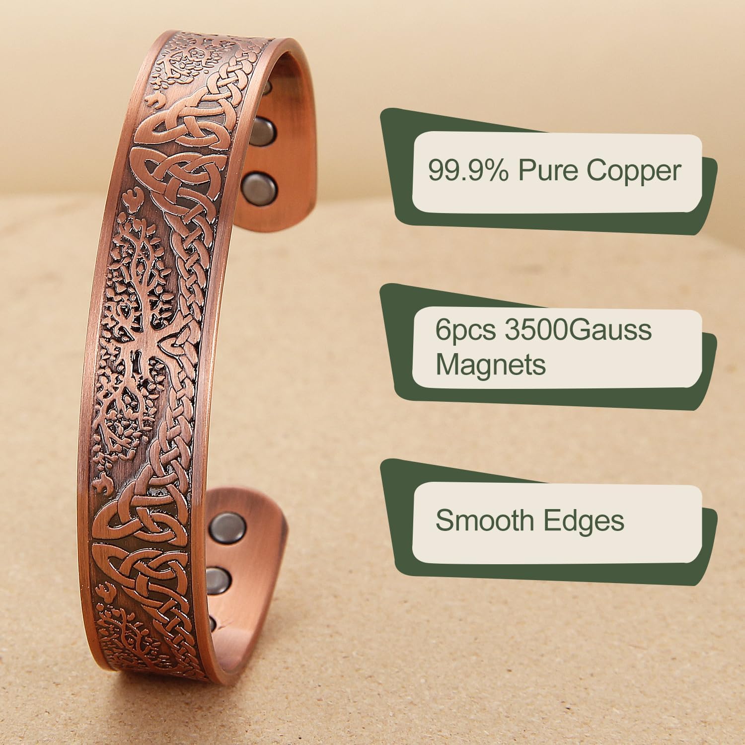 Tree of Life Copper Bracelet - Karoo Earth
