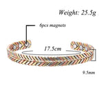 Tri-colour Copper Herringbone Bracelet - Karoo Earth
