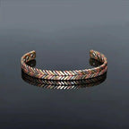 Tri-colour Copper Herringbone Bracelet - Karoo Earth