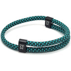 Turquoise & Black Karoo Earth Rope Adjustable Paracord Bracelet - Karoo Earth