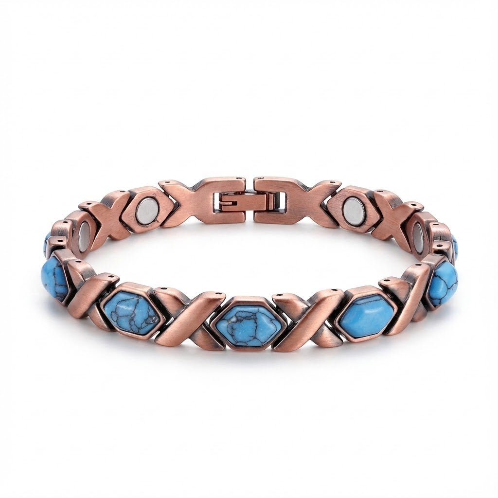 Turquoise Copper Magnetic Bracelet - Karoo Earth