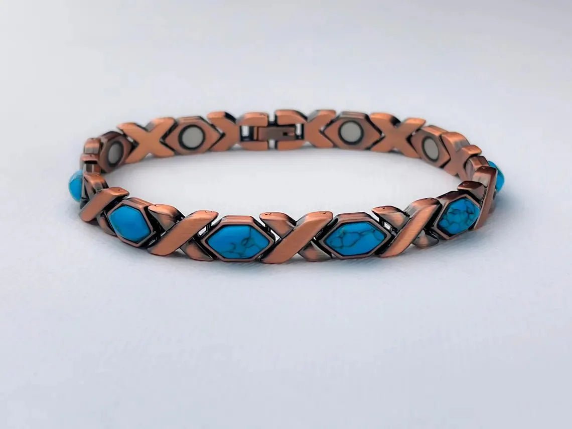 Turquoise Copper Magnetic Bracelet - Karoo Earth