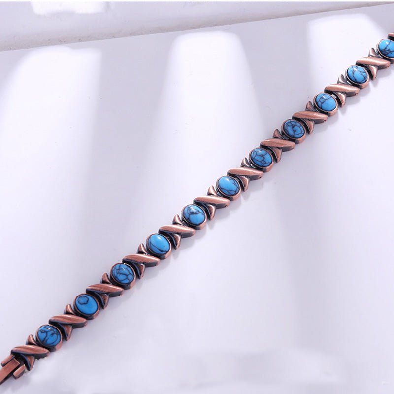 Turquoise Copper Magnetic Bracelet with Resizing Tool - Karoo Earth