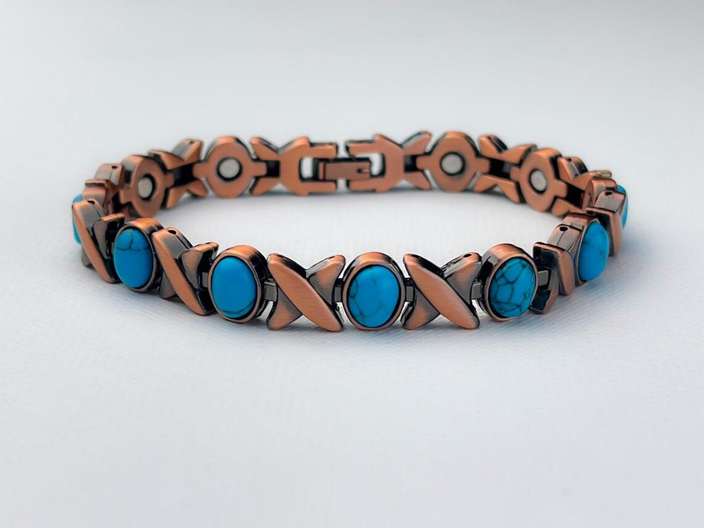Turquoise Copper Magnetic Bracelet with Resizing Tool - Karoo Earth
