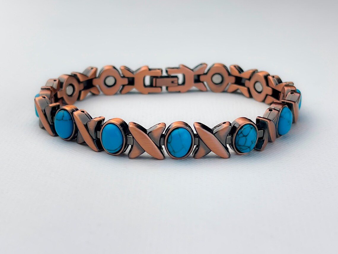 Turquoise Copper Magnetic Bracelet with Resizing Tool - Karoo Earth