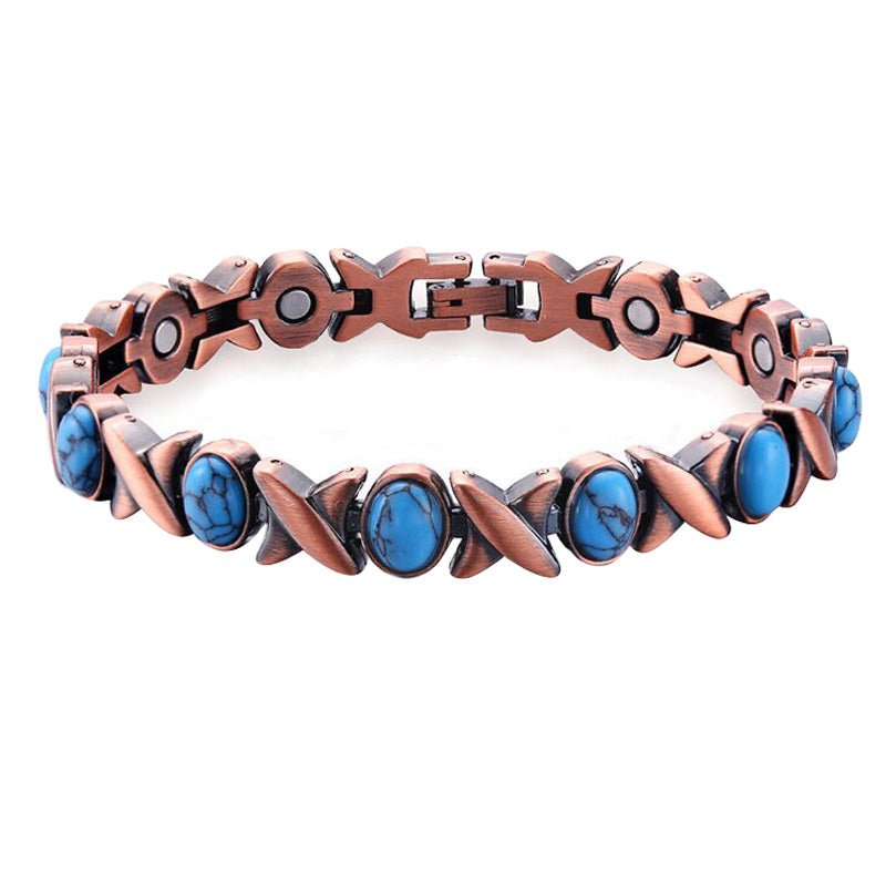 Turquoise Copper Magnetic Bracelet with Resizing Tool - Karoo Earth