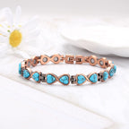 Turquoise Heart Copper Magnetic Bracelet - Karoo Earth