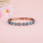 Turquoise Heart Copper Magnetic Bracelet - Karoo Earth