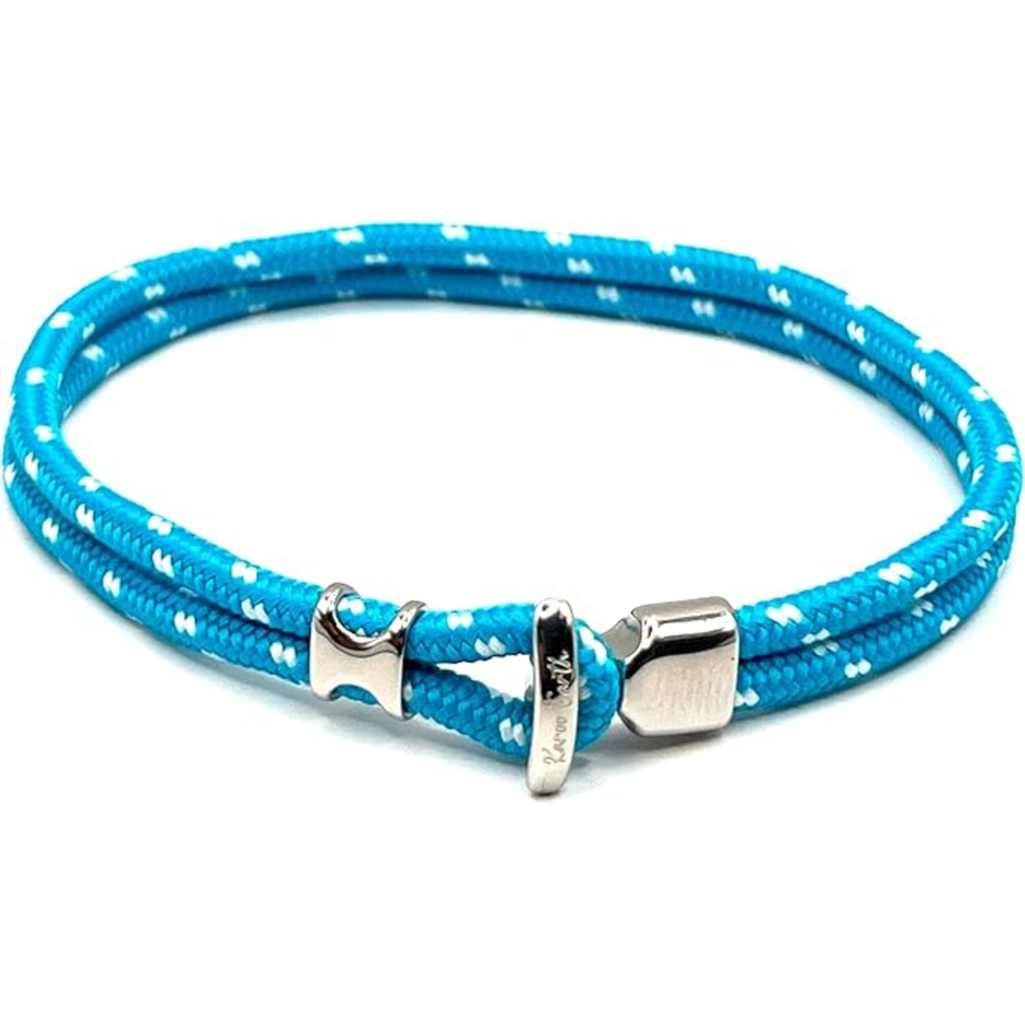 Turquoise Minimalist Rope Bracelet with Stainless Steel Hook Clasp - Karoo Earth