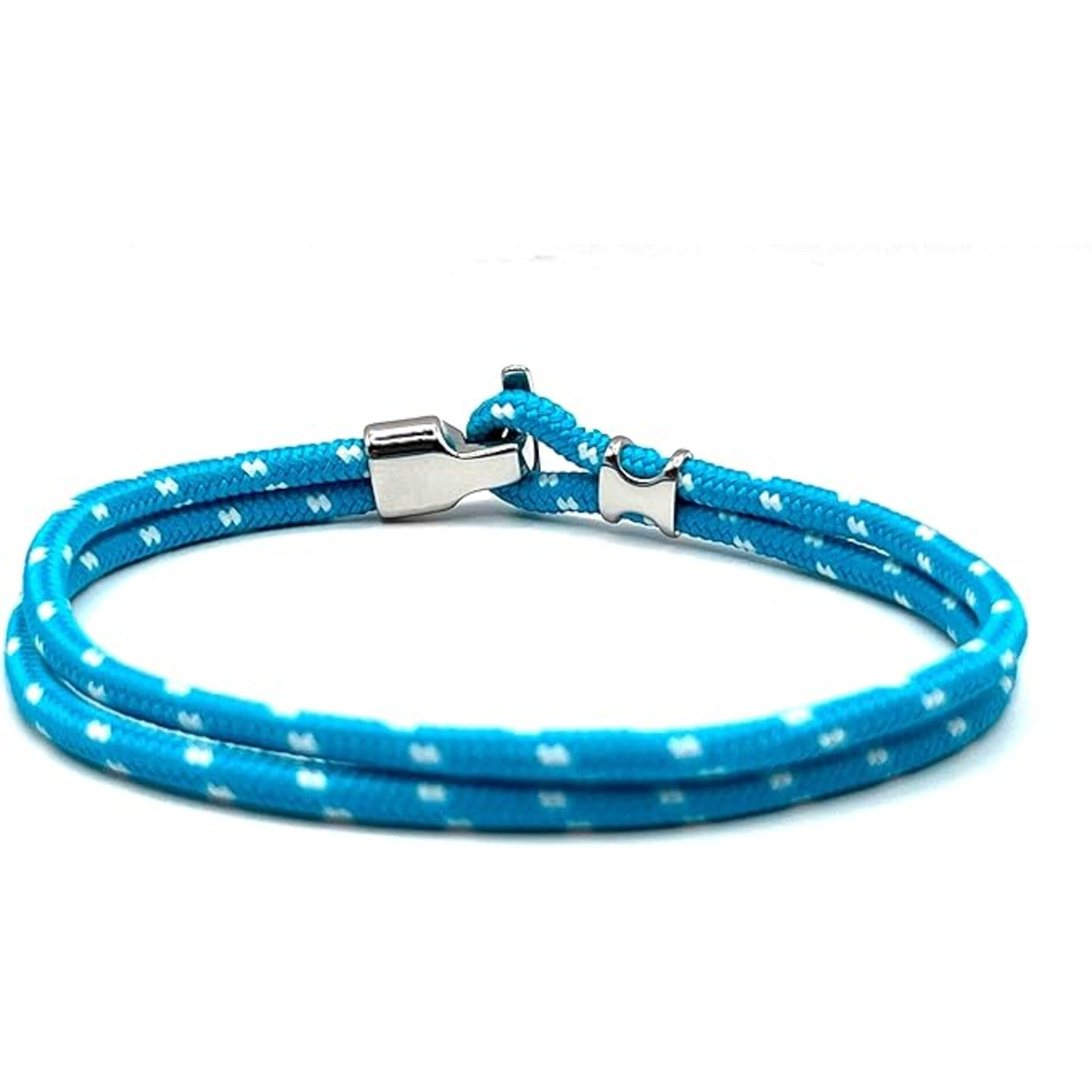 Turquoise Minimalist Rope Bracelet with Stainless Steel Hook Clasp - Karoo Earth