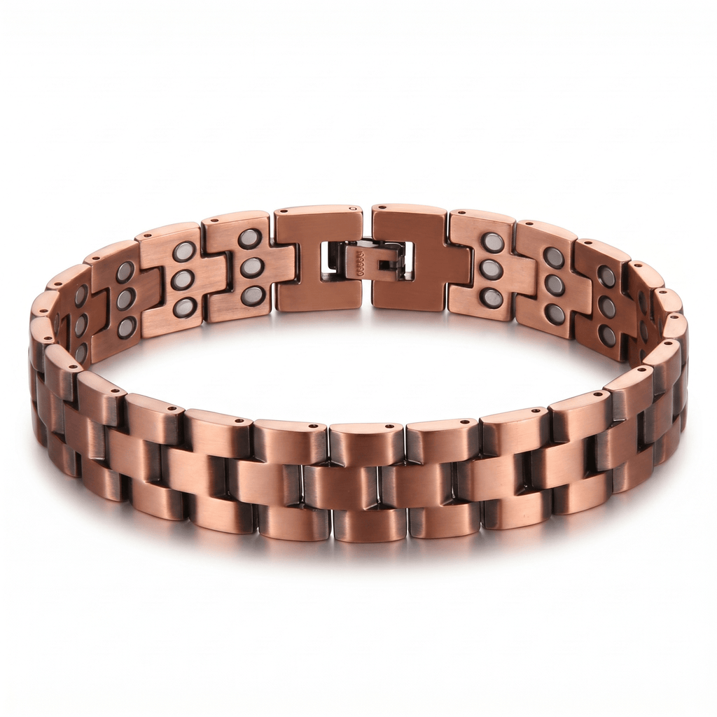 Ultra Strength 63 magnets inter - Linked Pure Copper Bracelet - Karoo Earth