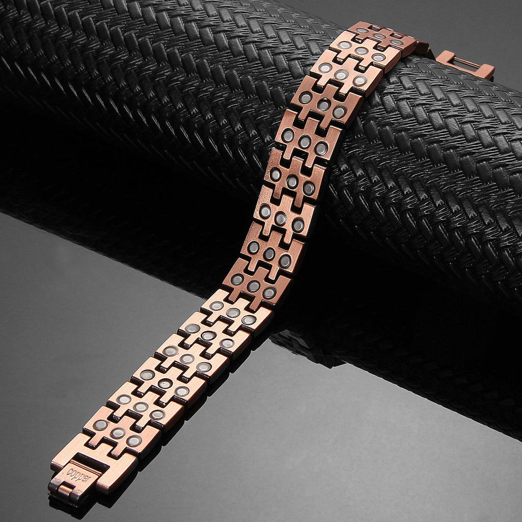 Ultra Strength 63 magnets inter-Linked Pure Copper Bracelet - Karoo Earth