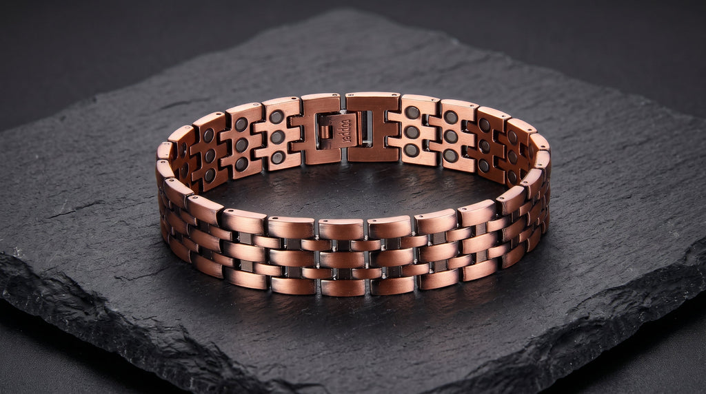 Ultra Strength 63 magnets inter-Linked Pure Copper Bracelet - Karoo Earth