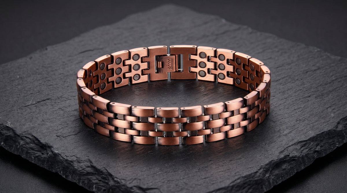 Ultra Strength 63 magnets inter-Linked Pure Copper Bracelet - Karoo Earth