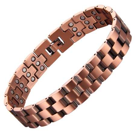 Ultra Strength 63 magnets inter - Linked Pure Copper Bracelet - Karoo Earth