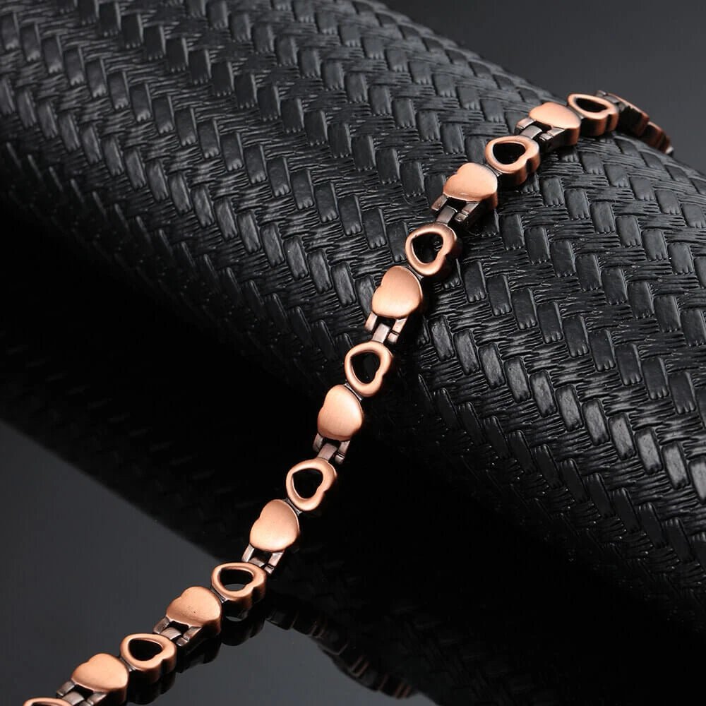 Ultra Strength Heart Copper Magnetic Therapy Anklet - Karoo Earth