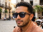 Unisex Walnut Wood Sunglasses UV400 - Black - Karoo Earth