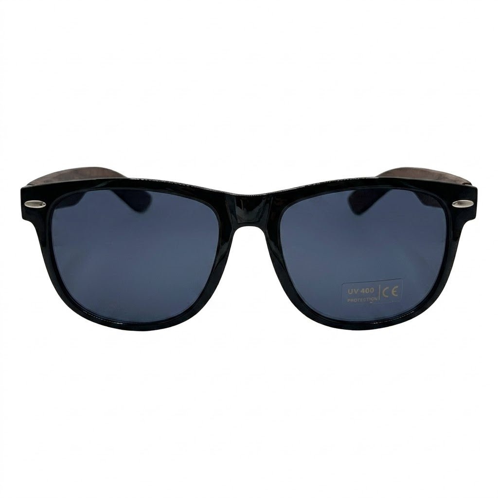 Unisex Walnut Wood Sunglasses UV400 - Black - Karoo Earth