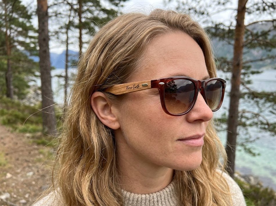 Unisex Walnut Wood Sunglasses UV400 - Brown - Karoo Earth