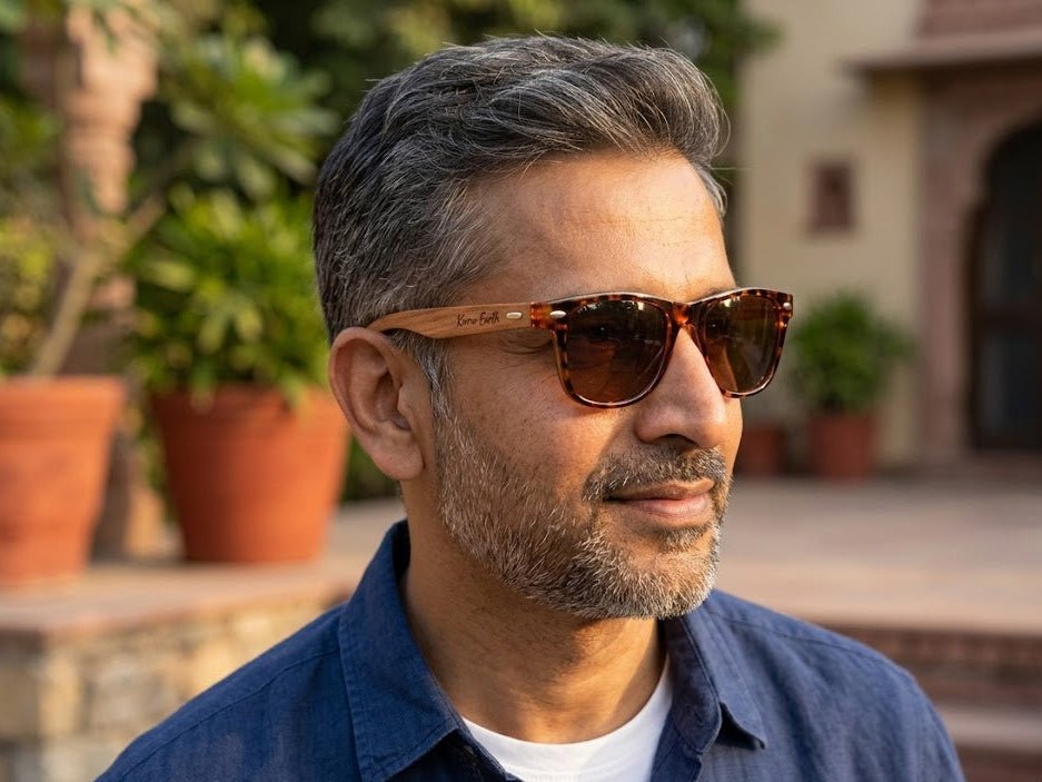 Unisex Walnut Wood Sunglasses UV400 - Tortoiseshell - Karoo Earth